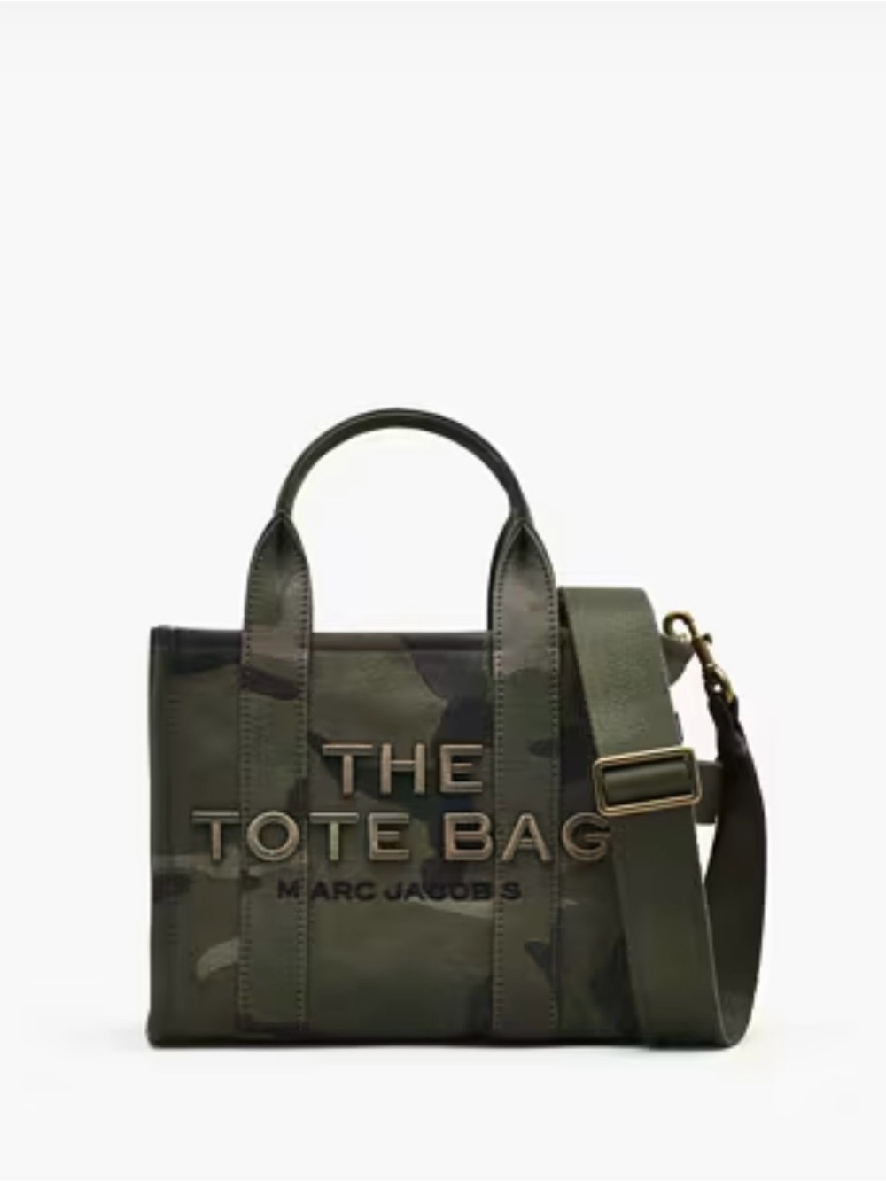 Marc Jacobs Camo Logo Tote in Olive Green